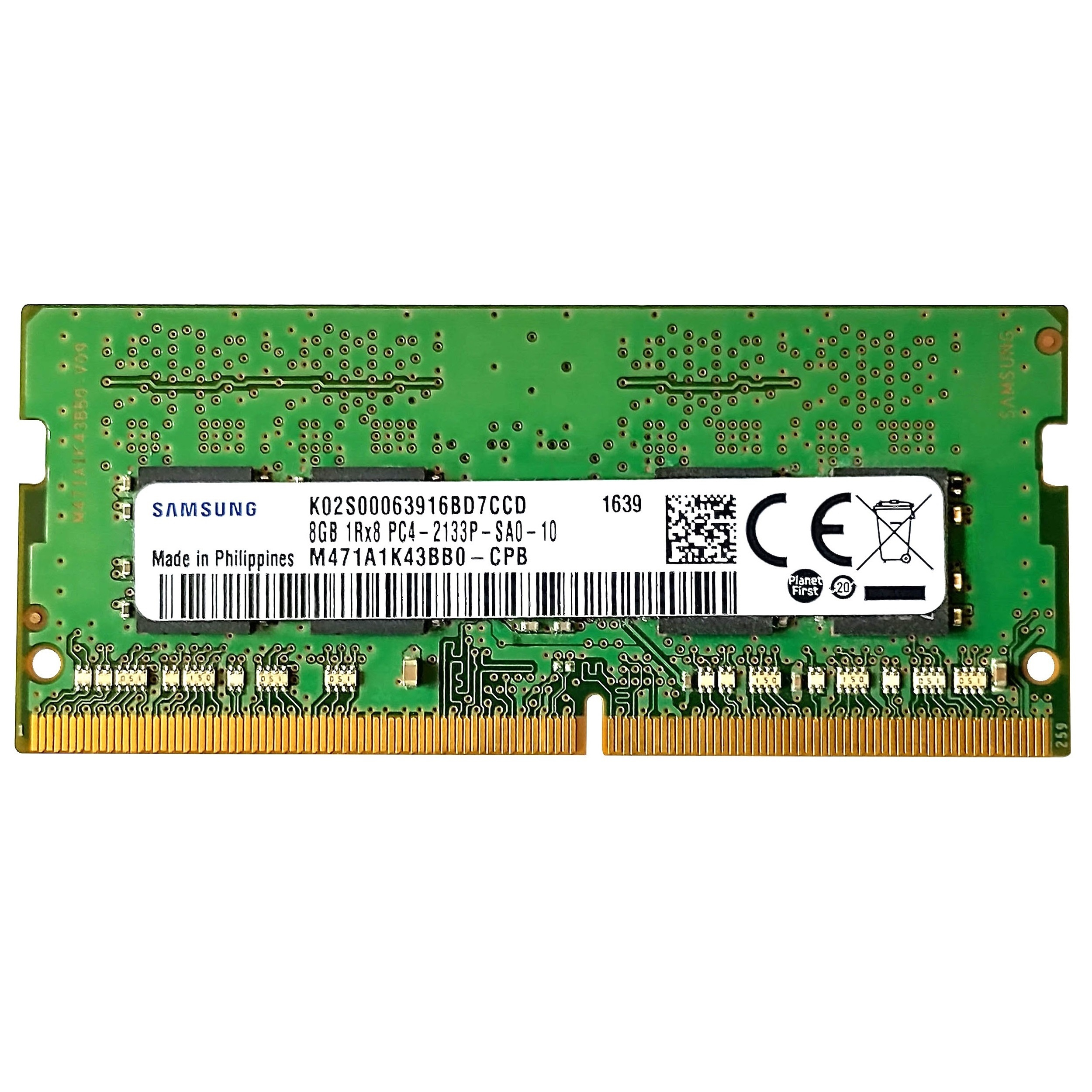 رم لپ تاپ DDR4 تک کاناله 2133 مگاهرتز CL15 سامسونگ مدل PC4-2133 ظرفیت 8 گیگابایت