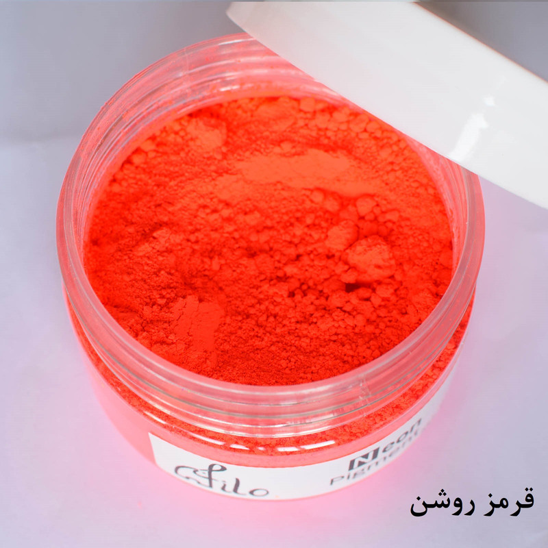 پودر رنگ رزین اپوکسی فیلو مدل Neon powder حجم 100 میلی‌لیتر بسته 7 عددی