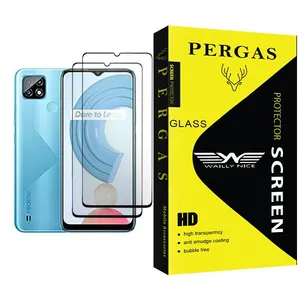 Waily Nice Pergas Glass MIX002 Screen Protector For Realme C21 Pack Of 2