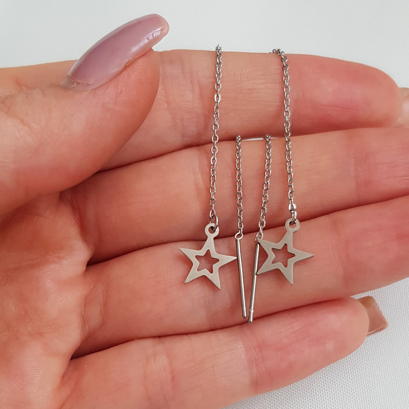 گوشواره زنانه مدل ستاره سیلور 171