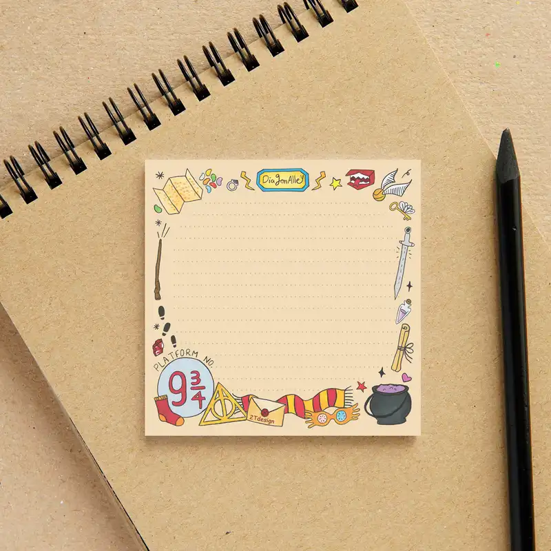 کاغذ یادداشت طوطی دیزاین مدل نوت پد طرح هری پاتر هاگوارتز کد NP-10