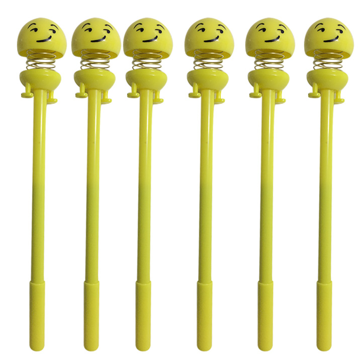  روان نویس مدل ایموجی فنر دار مدل 1367بسته 6 عددی 