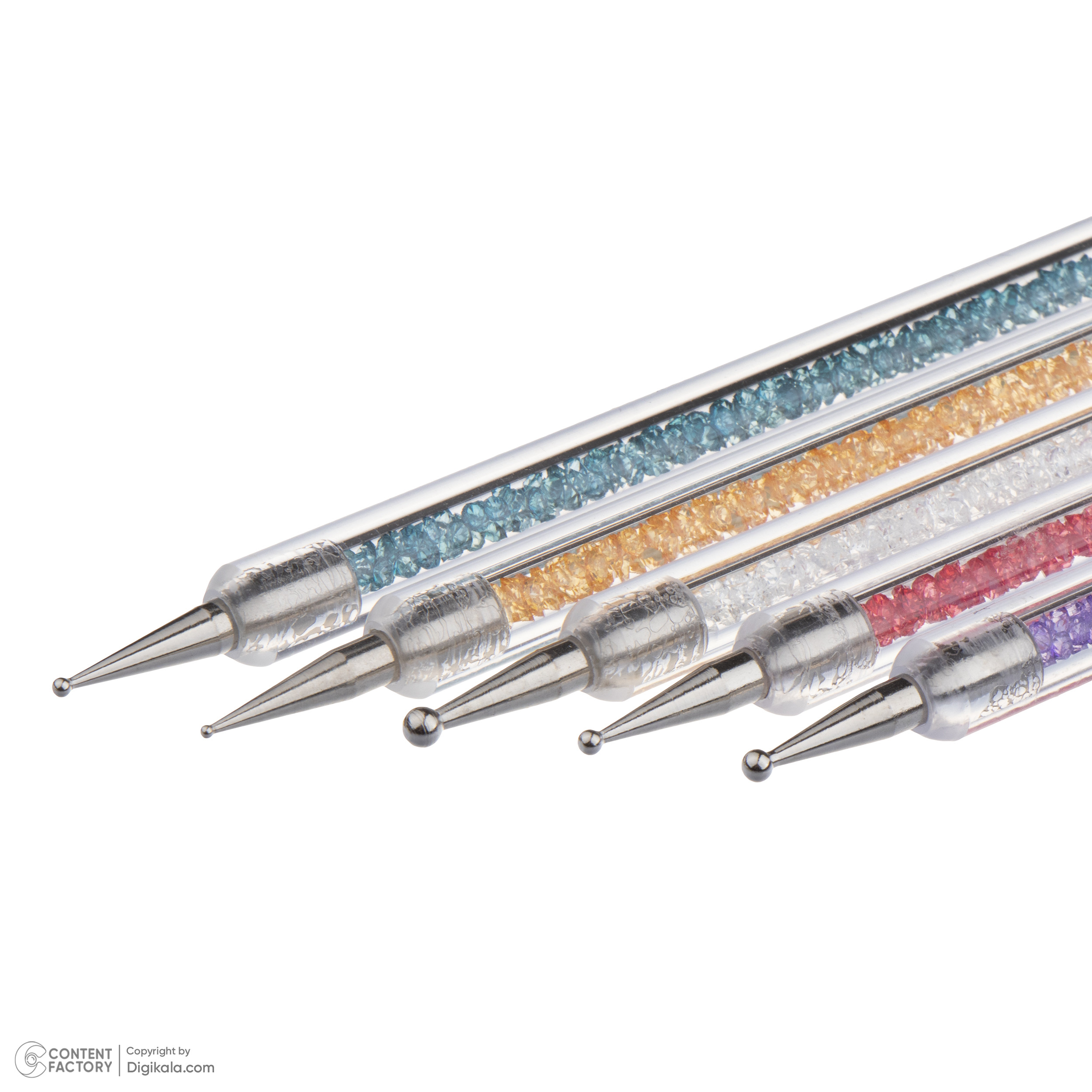 قلم موی کاشت ناخن مدل D2 مجموعه 5 عددی