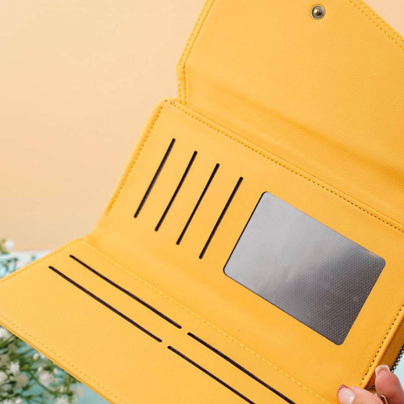 کیف پول زنانه مدل پشت زیپ دسته دار کد KZD42-760