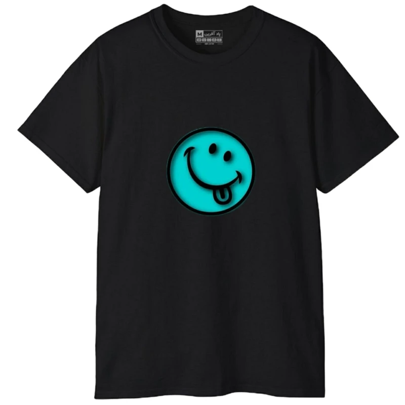 تی شرت آستین کوتاه مردانه پاد آفرین مدل استیکر شکلک کد 162