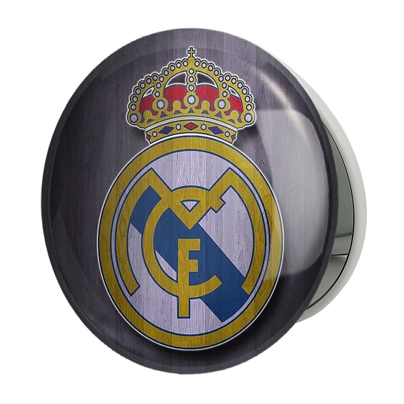 آینه جیبی خندالو طرح باشگاه رئال مادرید Real Madrid مدل تاشو کد 1973 