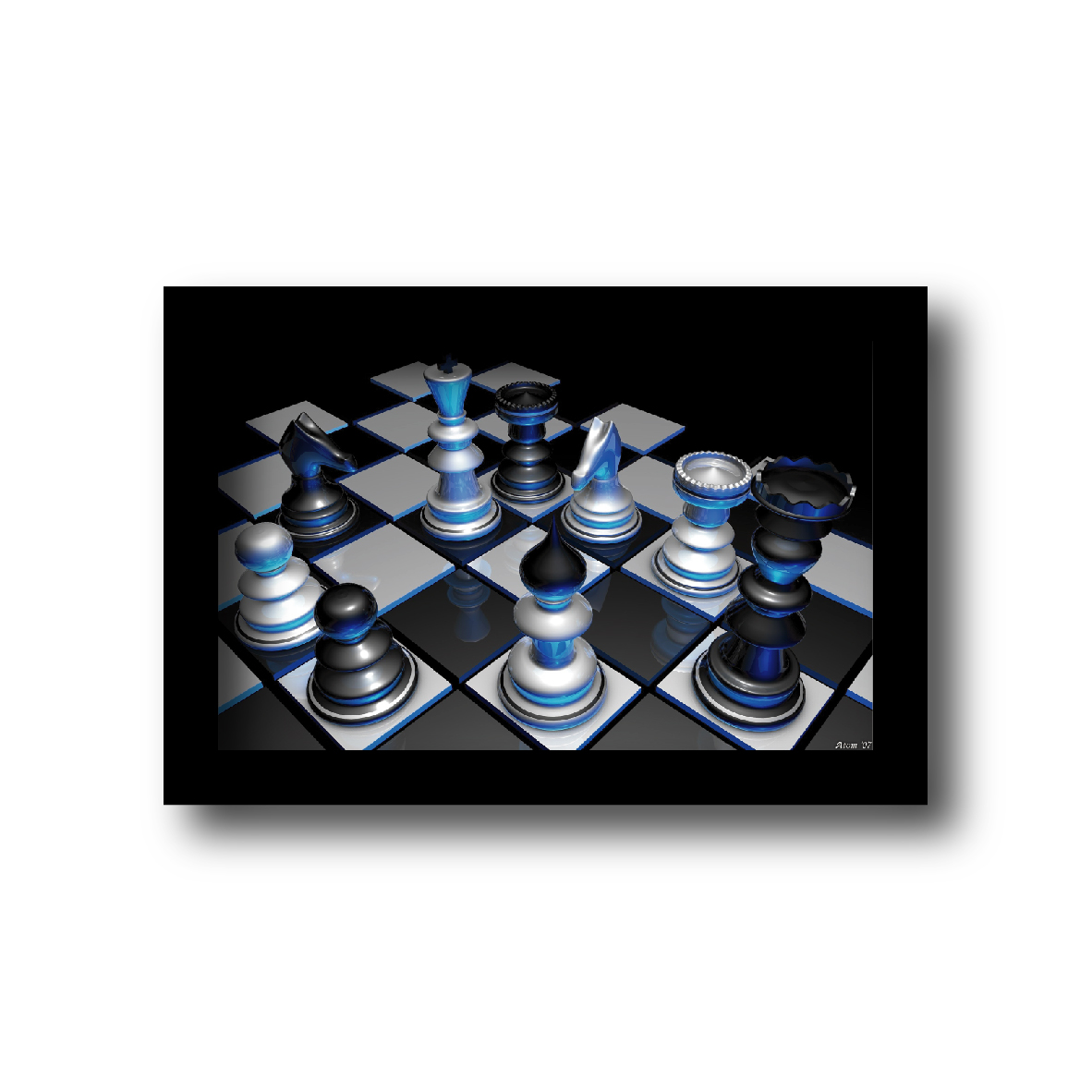 تابلو مدل بازی شطرنج کد KM-CH246