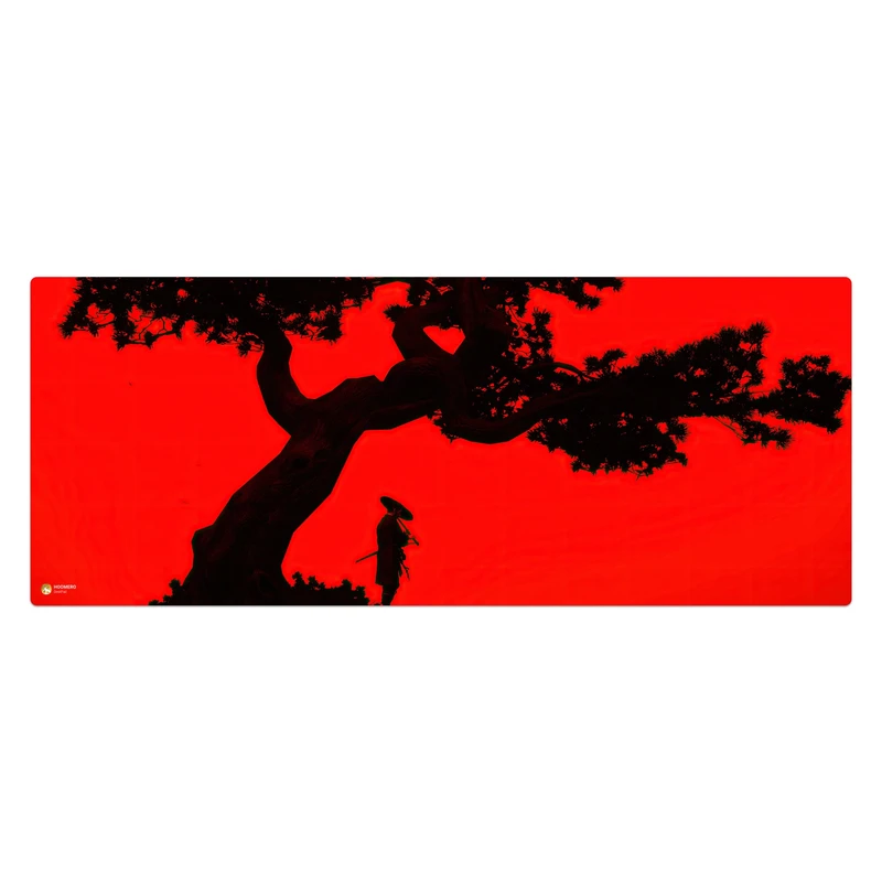 ماوس پد هومرو مدل HX190 طرح Ghost of Tsushima سایز 40x100 سانتی‌متر