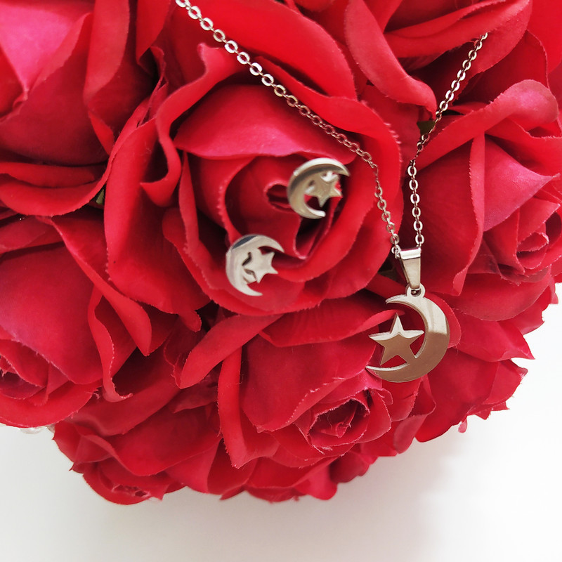 نیم ست زنانه طرح ماه و ستاره کد MS9