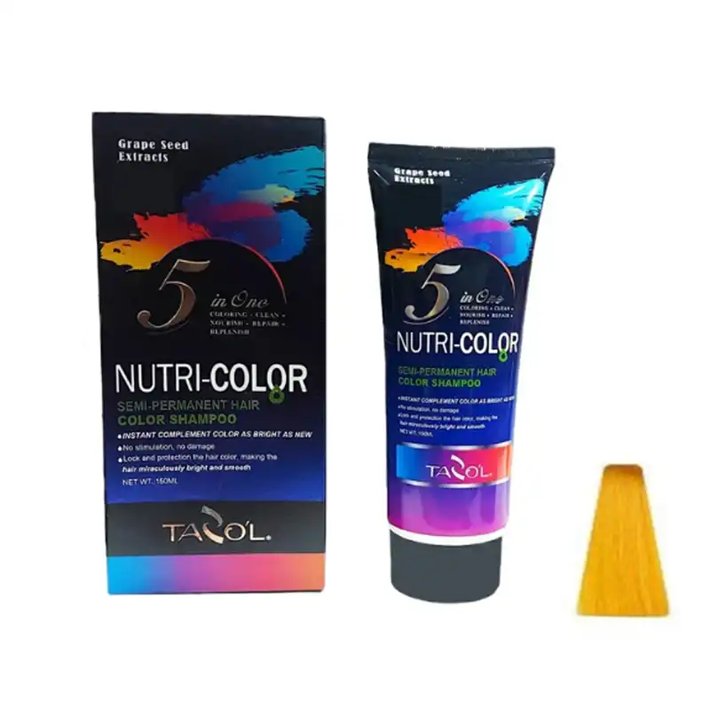 شامپو رنگ مو تازولاف مدل NUTRI-COLOR حجم 150 میلی لیتر رنگ زرد