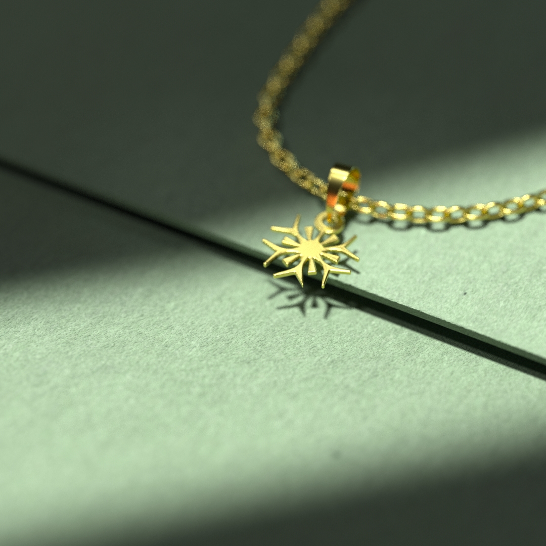 گردنبند طلا 18 عیار زنانه مدوپد مدل برف کد A3-1-1111