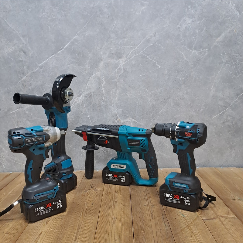 مجموعه 4 عددی ابزار شارژی صنعتی باس مدل Brushless