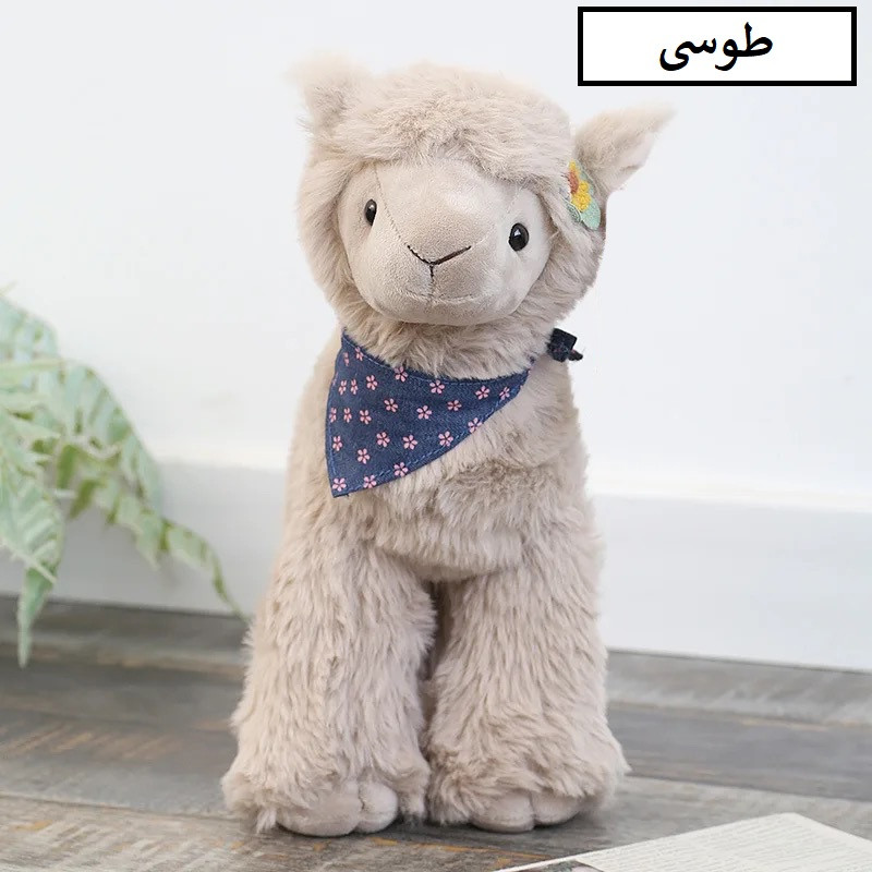 عروسک طرح بره لاما مدل گل به سر کد JIMI110 ارتفاع 25 سانتیمتر عروسک طرح بره لاما مدل گل به سر کد JIMI110 ارتفاع 25 سانتیمتر