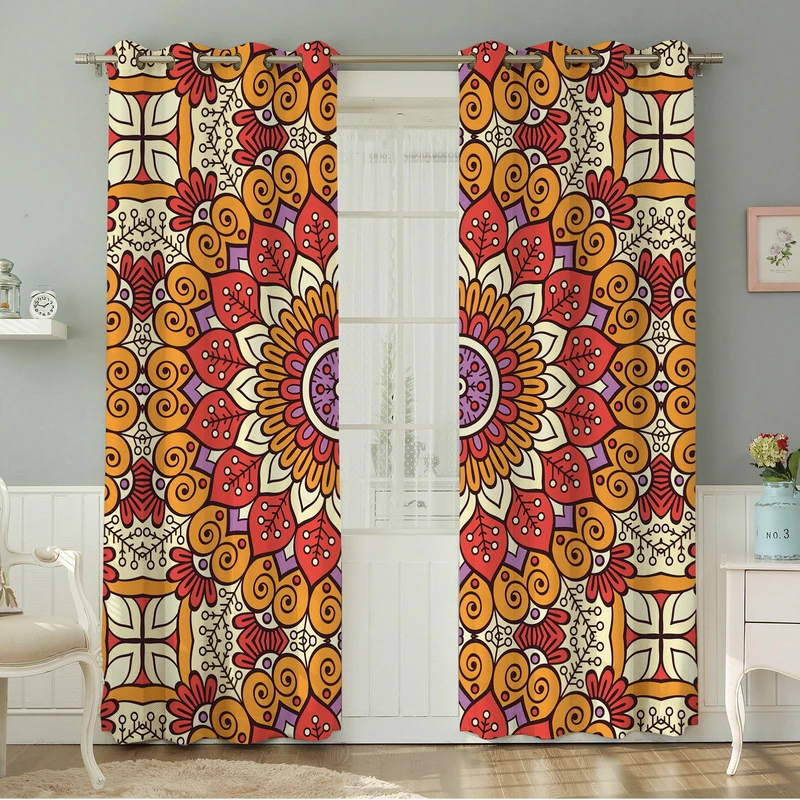 پرده نیروانا طرح سنتی  مدل هازان کد 4054 سایز 140×280 سانتی متر