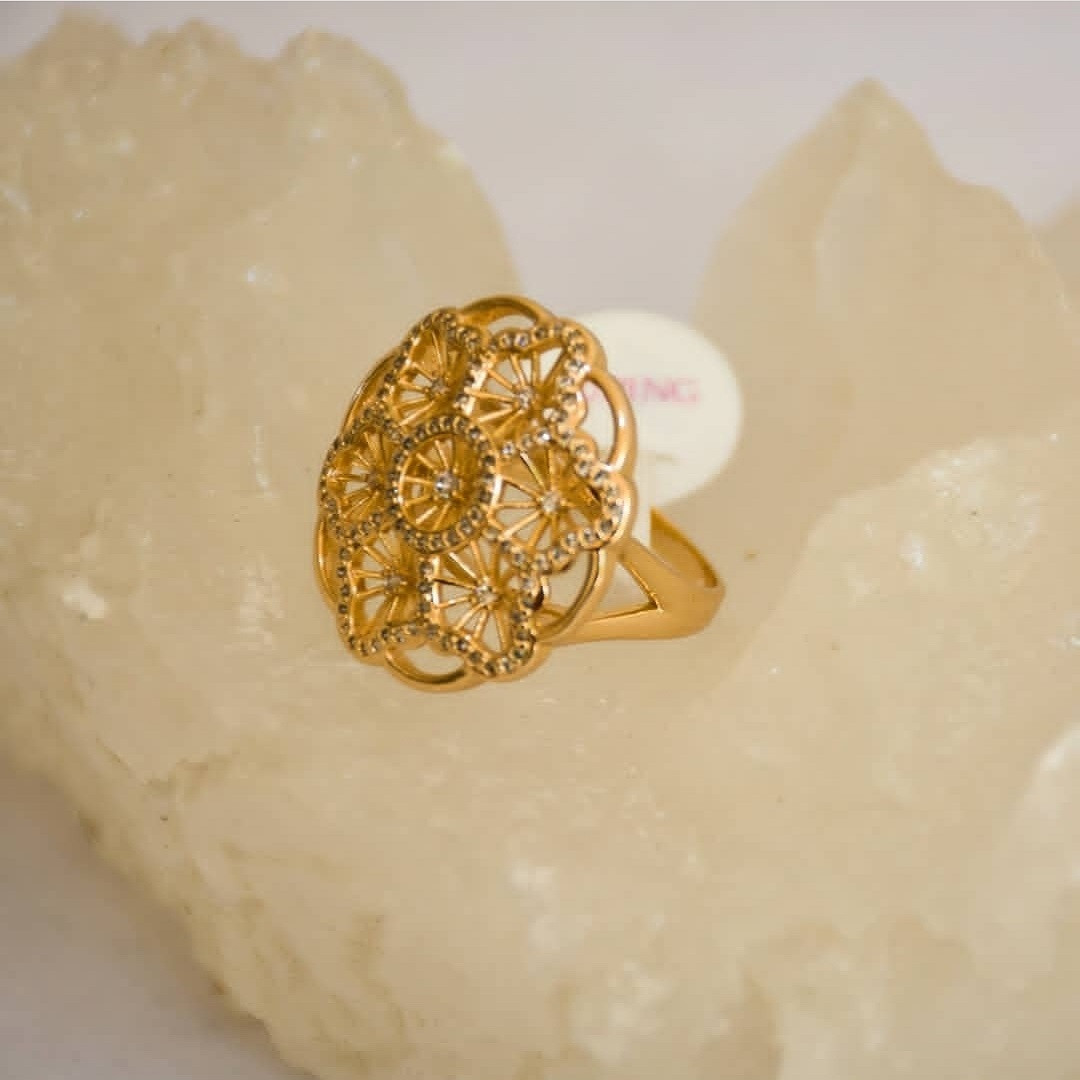 انگشتر دخترانه ژوپینگ مدل گل انگشتر دخترانه ژوپینگ مدل گل