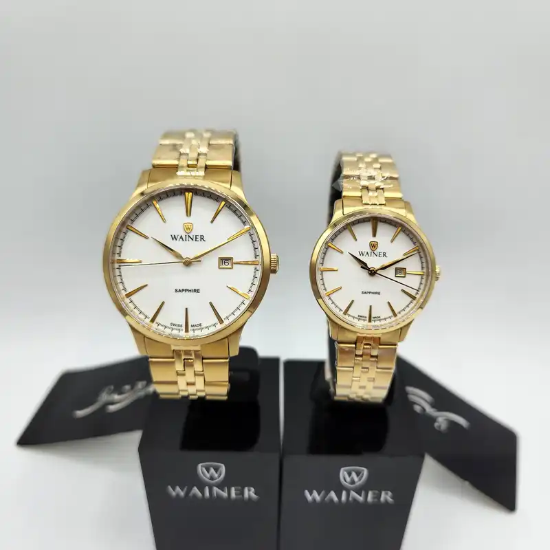 ست ساعت مچی عقربه ای زنانه و مردانه واینر مدل WA.11033-A .WA11044-A