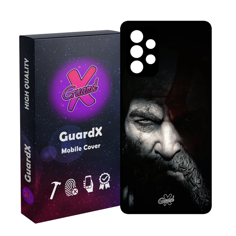 کاور گارد ایکس طرح God of War مدل Glass10418 مناسب برای گوشی موبایل سامسونگ Galaxy A72