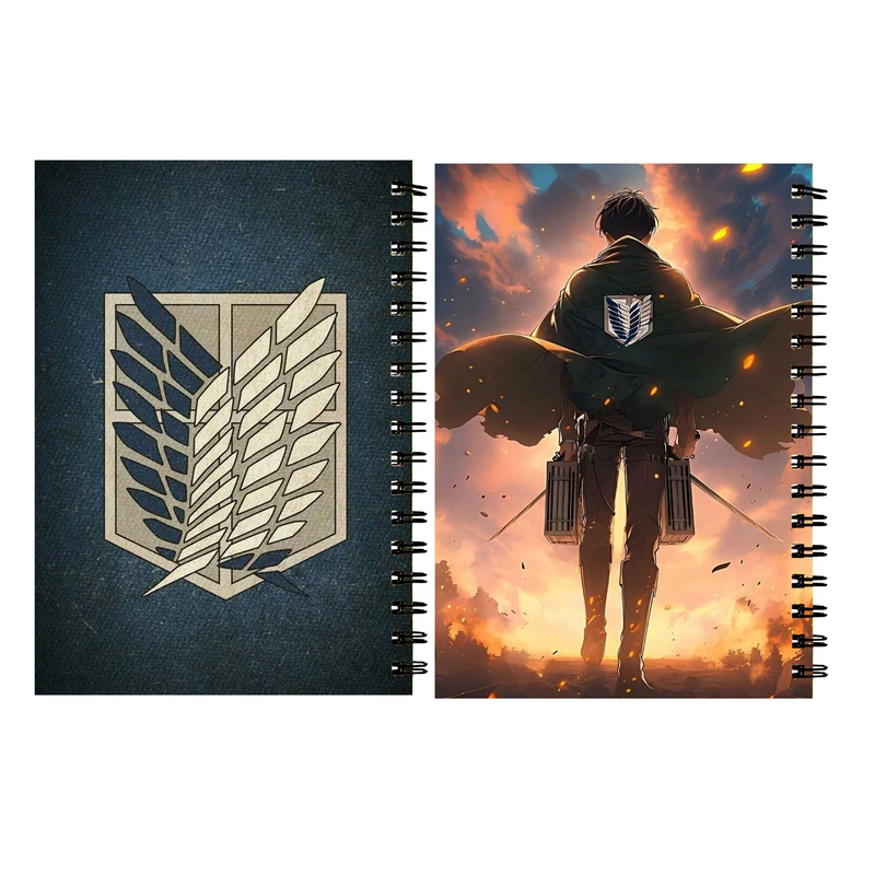 دفتر مشق 60 برگ مدل اتک آن تایتان کد 39 بسته دو عددی