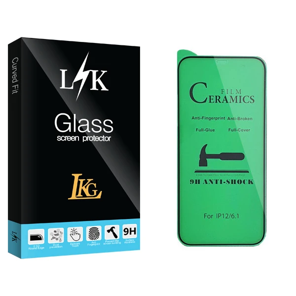 محافظ صفحه نمایش سرامیکی ال کا جی مدل LK Glass مناسب برای گوشی موبایل اپل iPhone 12