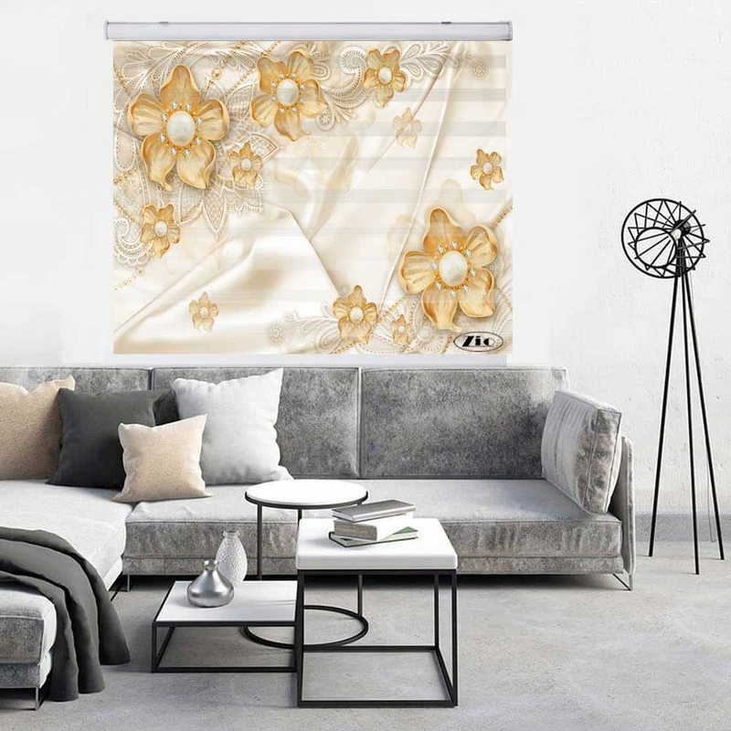 پرده زبرا زیو کد 3D1274 سایز 150x150 سانتی متر