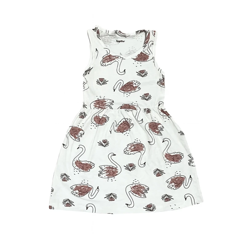 پیراهن بدون آستین یقه گرد دخترانه لوپیلو مدل قو 8983