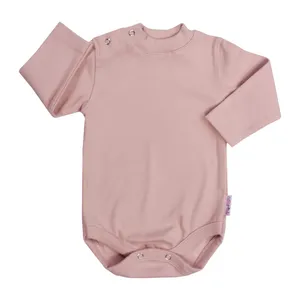 بادی آستین بلند نوزادی آدمک کد 17100 کد 01  رنگ کالباسی