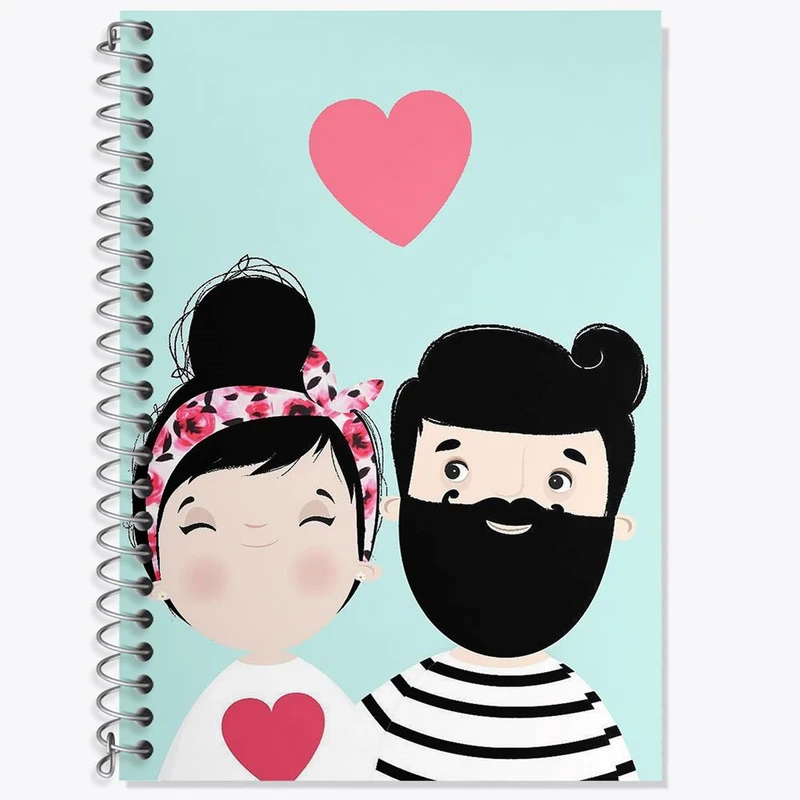 دفتر لغت 50 برگ خندالو مدل عاشقانه کد 1877