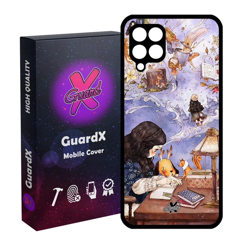 کاور گارد ایکس طرح دختر مدل Glass10293 مناسب برای گوشی موبایل سامسونگ Galaxy A12