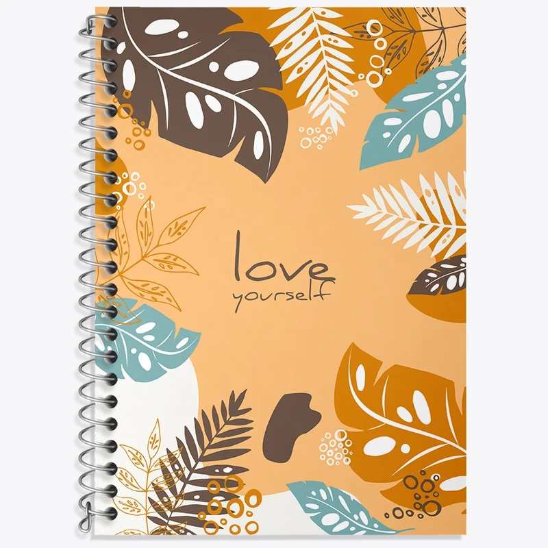 دفتر زبان 50 برگ خندالو مدل دو خط طرح Love Yourself کد N1294