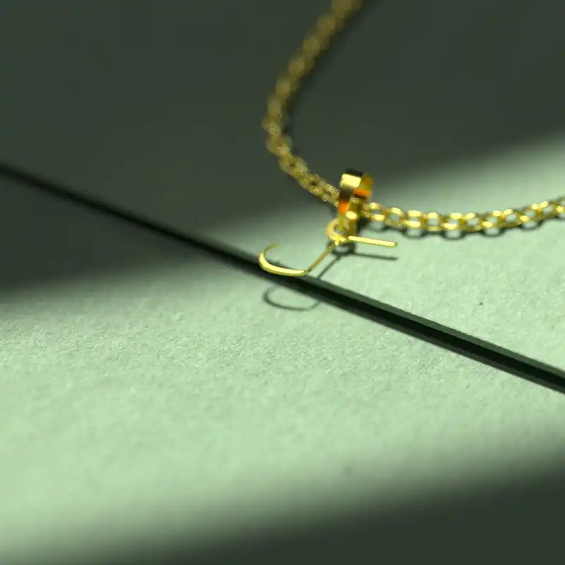 گردنبند طلا 18 عیار زنانه مدوپد مدل حرف ک کد I2-1-1549