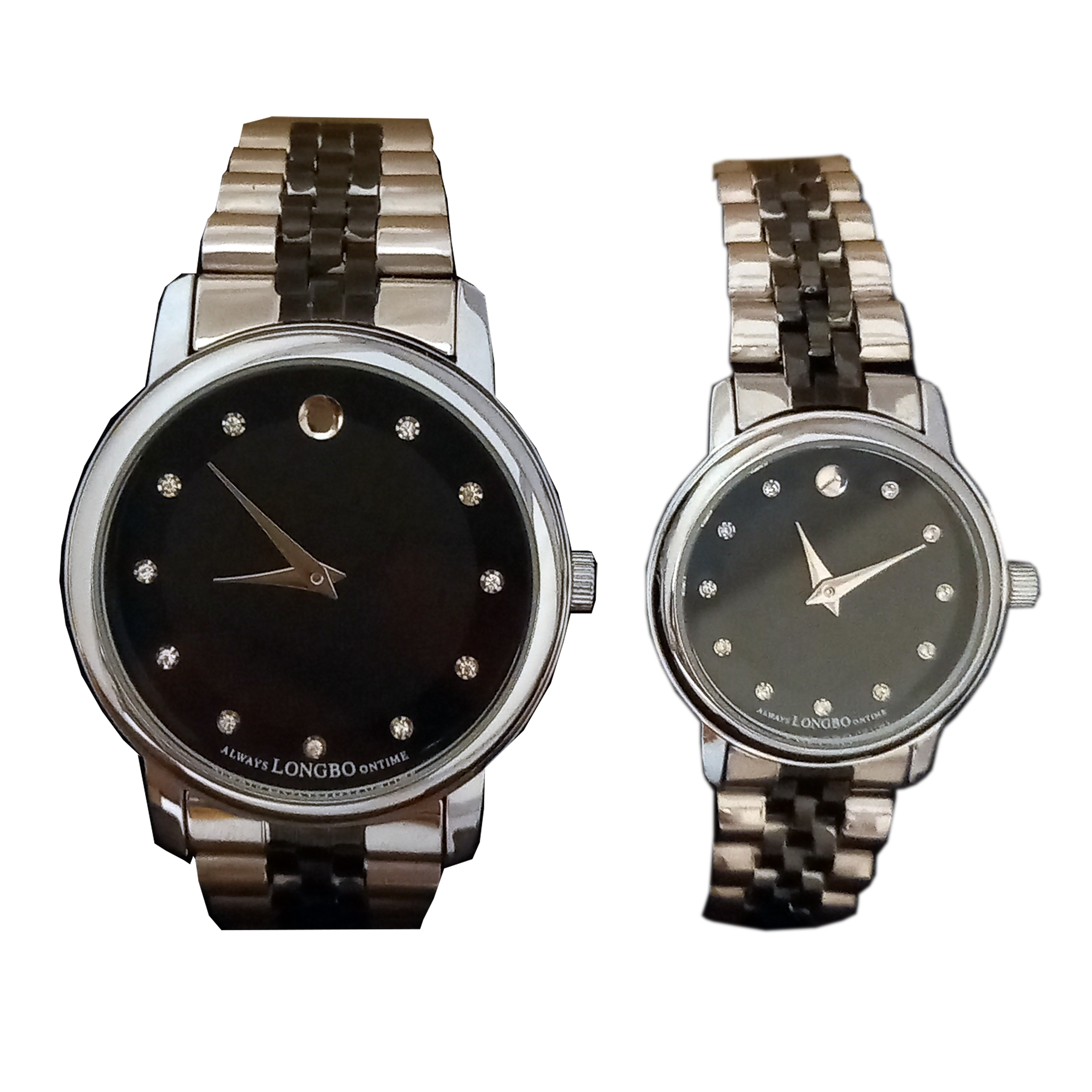 ست ساعت مچی عقربه ای زنانه و مردانه مدل long 80560G