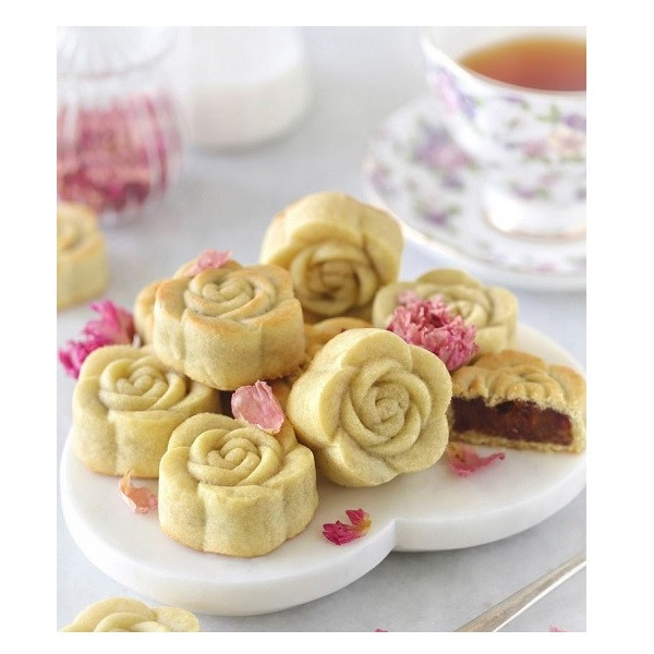 قالب شیرینی به گز مدل شیرینی برنجی و کرکی گل رز