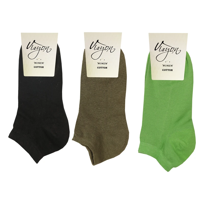جوراب ساق کوتاه زنانه ویزیون کد VFS302.3Z10 بسته 3 عددی