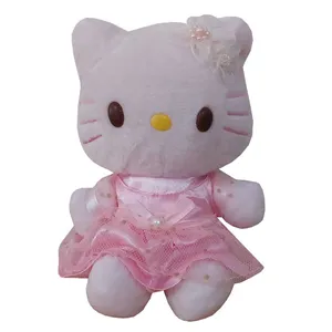 عروسک طرح گربه هلوکیتی مدل Hello Kitty Net Dressed کد SZT5/392 ارتفاع 18 سانتی‌متر