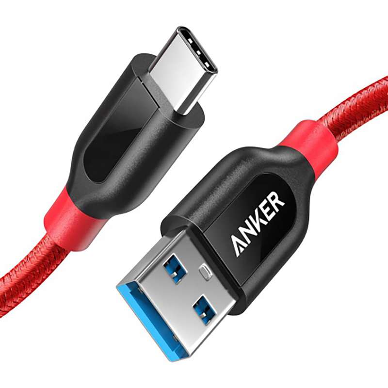 کابل تبدیل USB به USB-C انکر مدل A8168 PowerLine Plus طول 0.9 متر