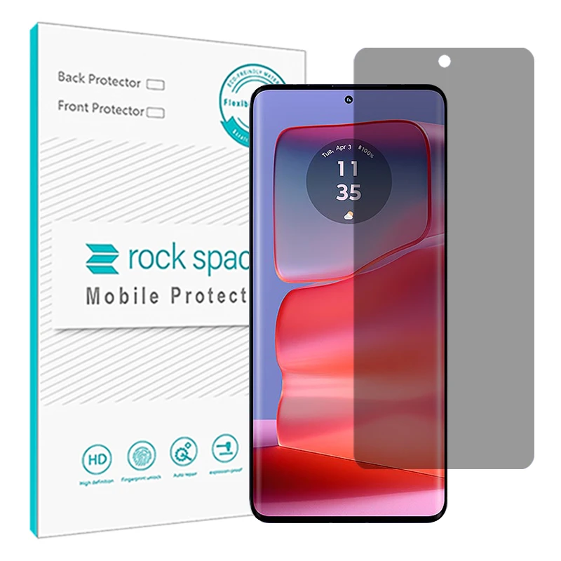 محافظ صفحه نمایش حریم شخصی راک اسپیس مدل Resistant مناسب برای گوشی موبایل موتورولا Edge 50 Pro