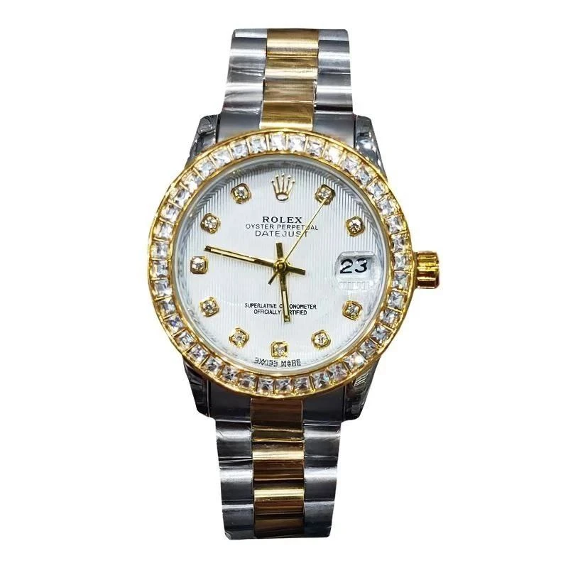 ساعت مچی عقربه ای زنانه  مدل نگینی دیت جاست