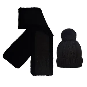 ست کلاه و شال گردن بافتنی بچگانه مدل P-74021