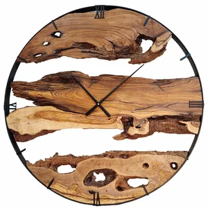 ساعت دیواری مدل روستیک چوبی