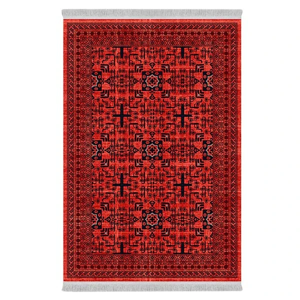 فرش پارچه‌ای دفه مدل فرشینه طرح مدرن کد 147