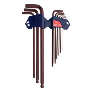 آچار آلن یک سر گرد یک سر 6 گوش آریل مدل ALF0994B مجموعه 9 عددی