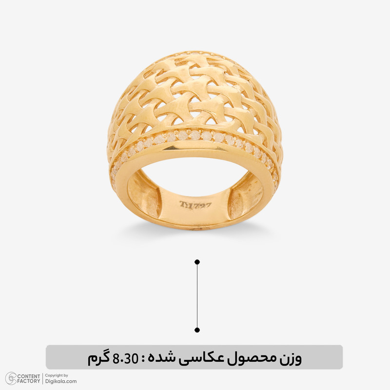 انگشتر طلا 18 عیار زنانه وی گالری مدل MK452 - 3