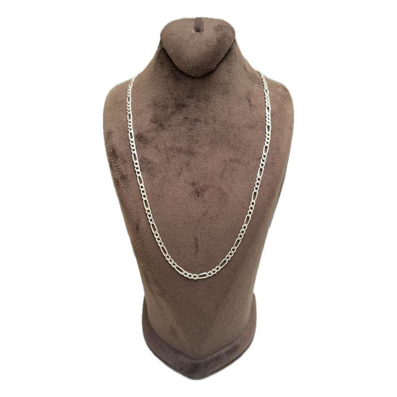 زنجیر نقره مردانه مدل فیگارو کد 13.04 زنجیر نقره مردانه مدل فیگارو کد 13.04