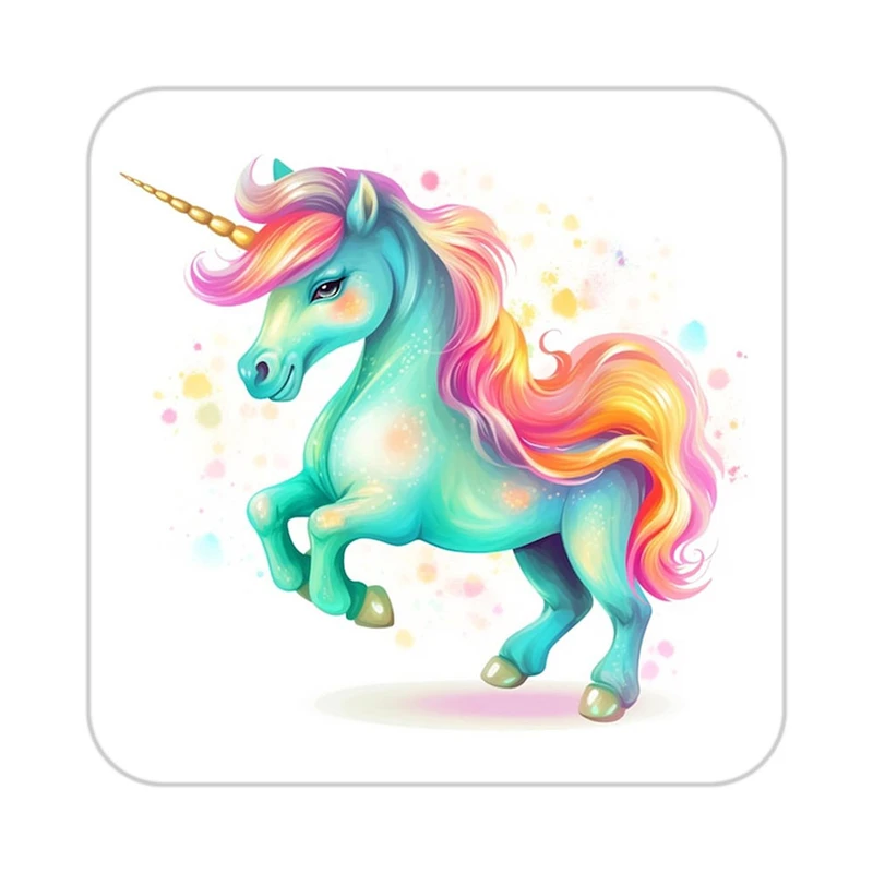 زیر لیوانی کاکتی طرح اسب تک شاخ و یونیکورن مدل mp31454