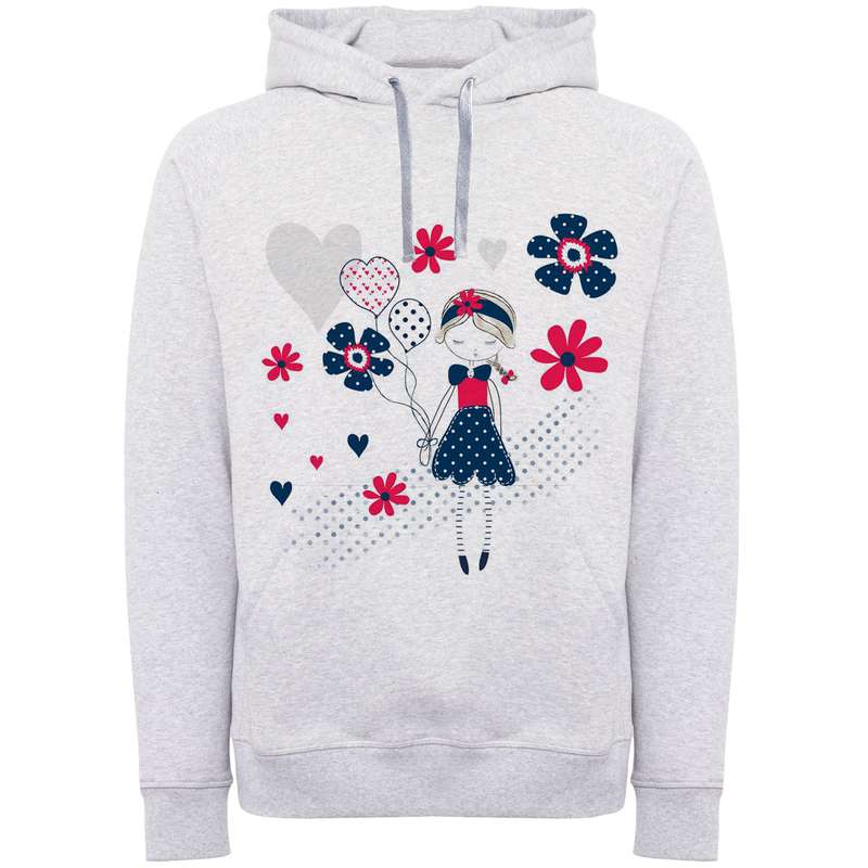 هودی زنانه مدل دختر گل F833