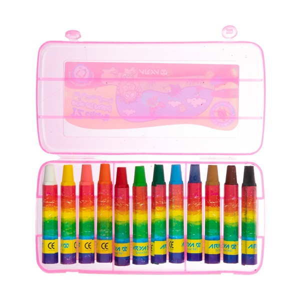 پاستل روغنی 12 رنگ آریا کد 2010