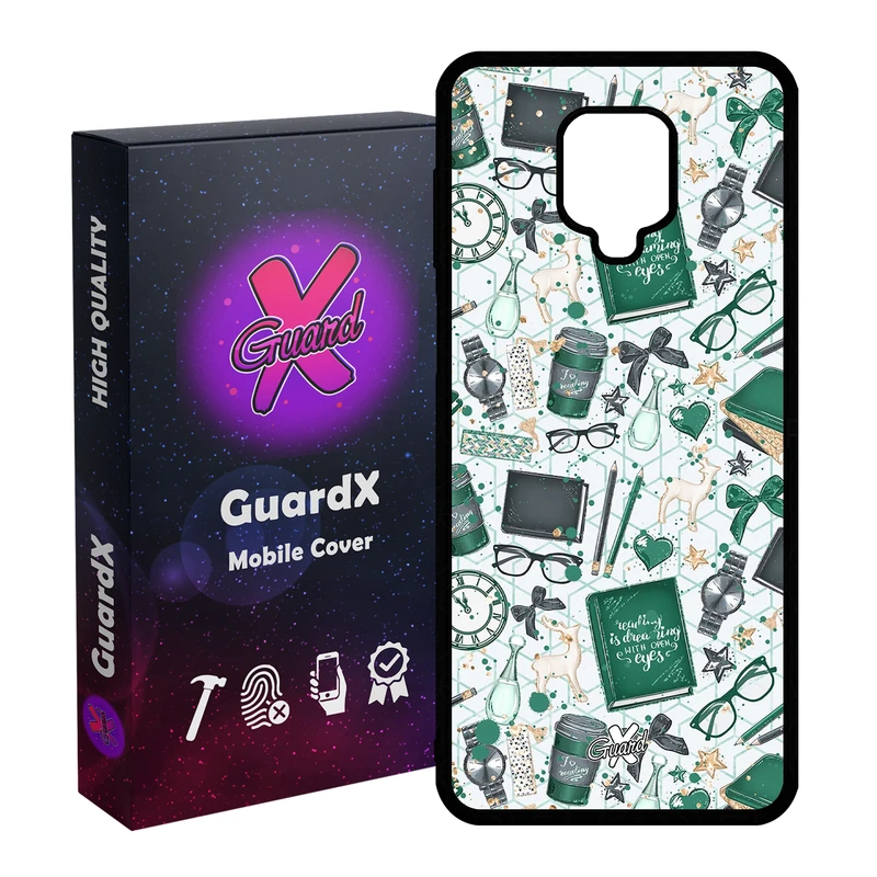 کاور گارد ایکس طرح کتاب مدل Glass10289 مناسب برای گوشی موبایل سامسونگ Redmi Note 9S / Note 9 Pro / Note 9 Pro Max