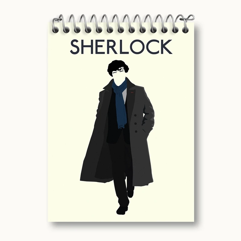دفتر یادداشت 50 برگ خندالو مدل شرلوک هولمز Sherlock Holmes کد 10162