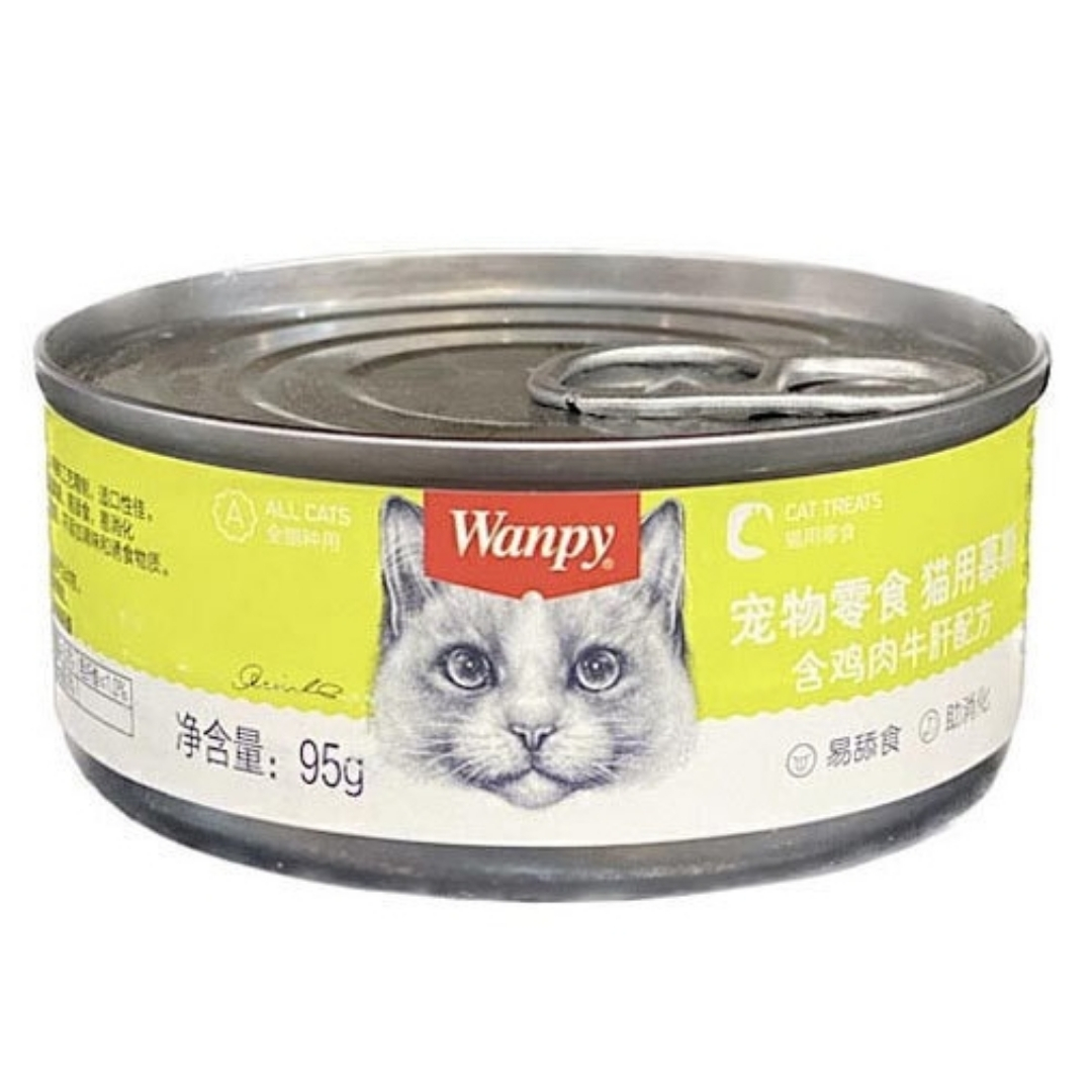 کنسرو گربه ونپی مدل طعم مرغ و جگر گاو