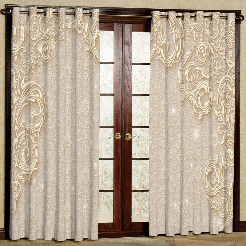 پرده مدل چاپی مخمل پانچی کد 1144 m سایز 200x140 سانتی متر